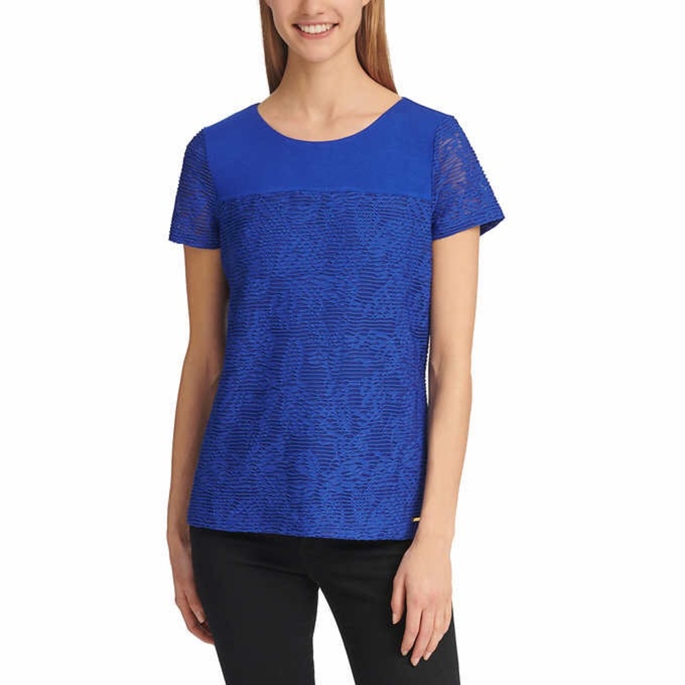 Calvin Klein Floral Textured Short Sleeve Tee